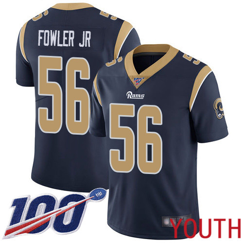 Los Angeles Rams Limited Navy Blue Youth Dante Fowler Jr Home Jersey NFL Football #56 100th Season Vapor Untouchable->youth nfl jersey->Youth Jersey